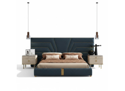 Chambre de luxe Lit Lits Doubles Design Mobilier Cadre de lit Hôtel