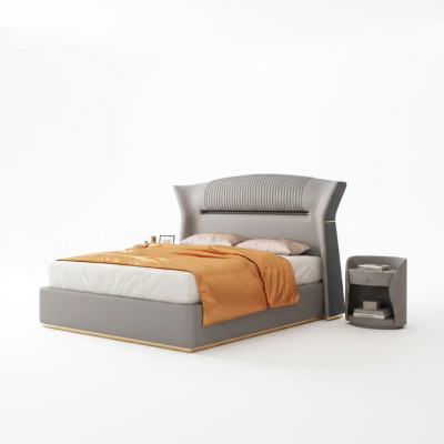 Chambre Lit Lit rembourré Lit double Design Luxe Double 180x200