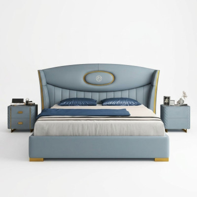 Lit Chambre Cadre de lit moderne nouveau lit Rembourrage de lit Design Mobilier de luxe