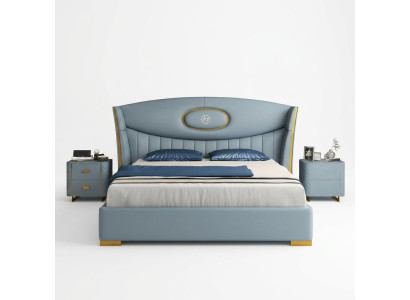 Lit Chambre Cadre de lit moderne nouveau lit Rembourrage de lit Design Mobilier de luxe