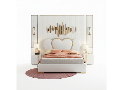 Conception Lit Chambre Lit double Hôtel de luxe Rembourrage Ameublement
