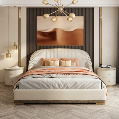 Lit double de luxe Lits Chambre Mobilier de chambre Design Hôtel Ameublement