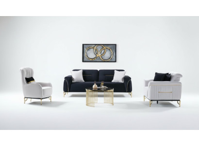 Ensemble de salon de design Ensemble de canapé 3+3+1 Ensembles de mobilier de salon Velours