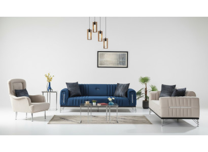 Ensemble de canapés modernes 3+3+1 places Fauteuil en tissu Canapé 3 pièces. Nouveau design de set