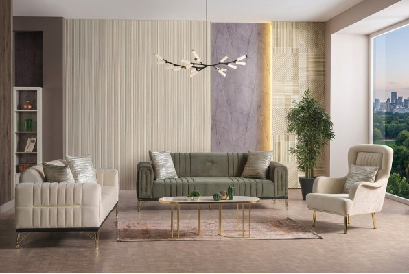 ensemble de canapés exclusifs en ensemble 3+3+1 3 places 2x canapé fauteuil relaxant luxueux