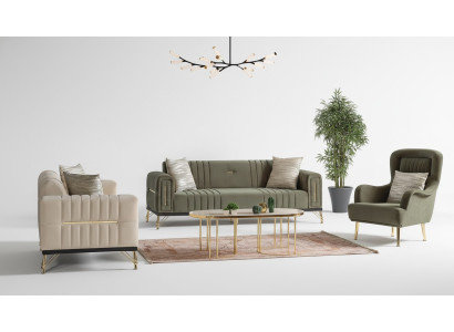 ensemble de canapés exclusifs en ensemble 3+3+1 3 places 2x canapé fauteuil relaxant luxueux