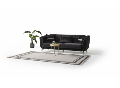 Élégant canapé 3 places moderne, canapé élégant 3 places, 228 cm, mobilier brun