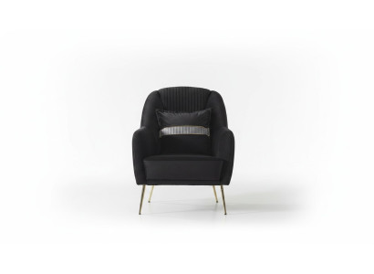 Elegant canapé Fauteuil Canapé ensemble Noir Relax 2 pièces Mobilier de salon