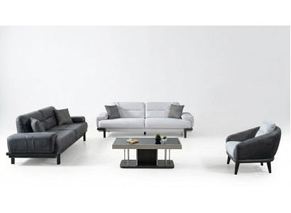 Ensemble de canapé 3+3+1 places en textile moderne avec fauteuil complet Canapé 3 places de luxe