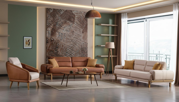 Ensemble de canapé 3+3+1 places Mobilier Ensemble de luxe Ensemble de canapé Ensemble moderne 3 pièces
