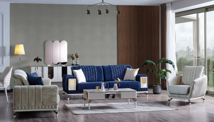 Ensemble de canapé 3+3+1 places Mobilier de luxe Ensemble de canapé Set moderne neuf 3 pièces
