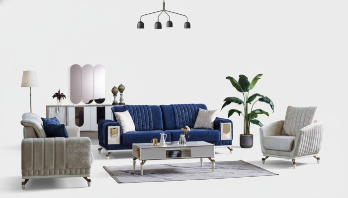 Ensemble de canapé 3+3+1 places Mobilier de luxe Ensemble de canapé Set moderne neuf 3 pièces