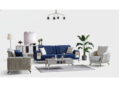Ensemble de canapé 3+3+1 places Mobilier de luxe Ensemble de canapé Set moderne neuf 3 pièces