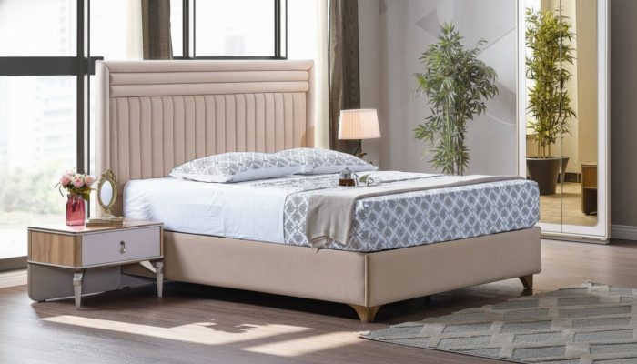 Ensemble de chambre moderne Lit + 2 tables de chevet Meubles design 3 pcs. neuf UE