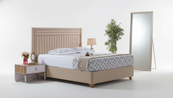 Ensemble de chambre moderne Lit + 2 tables de chevet Meubles design 3 pcs. neuf UE