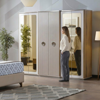 Armoire de chambre moderne Armoire en bois Nouveaux meubles d'armoire nouveau
