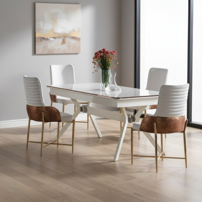 Ensemble de salle à manger, 6 chaises + table à manger, groupe de meubles de luxe Suite, neuf