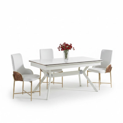 Ensemble de salle à manger, 6 chaises + table à manger, groupe de meubles de luxe Suite, neuf