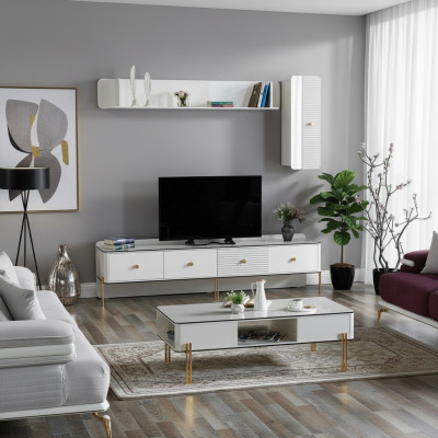 Meuble TV moderne Étagère Buffet TV Commode Meuble bas Meuble TV Armoire Mobilier