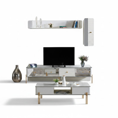 Meuble TV moderne Étagère Buffet TV Commode Meuble bas Meuble TV Armoire Mobilier