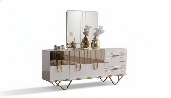 Buffet Armoire Mobilier laqué en bois de luxe Commode Buffet