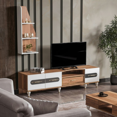 Meuble télé moderne Étagère Buffet Commode Meuble bas Meuble TV Armoire mobilier