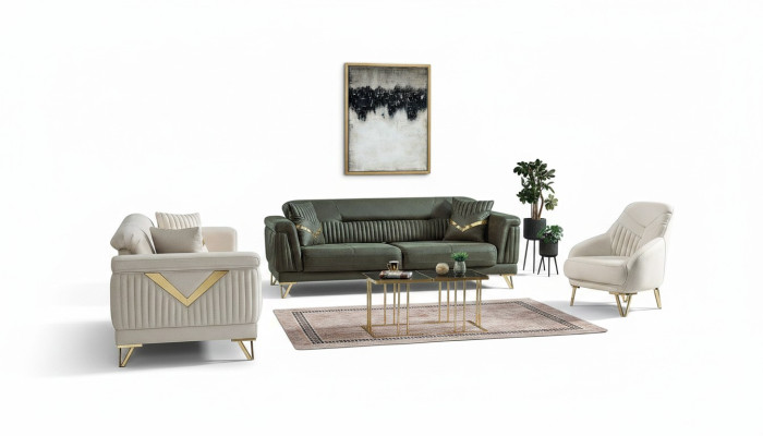 Ensemble de salon moderne Design Ensemble de canapés 3+3+1 Ensemble de mobilier de salon