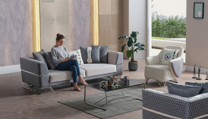 Ensemble de canapés 3+1 places, fauteuil, suite de fauteuils modernes relaxants, meubles neufs