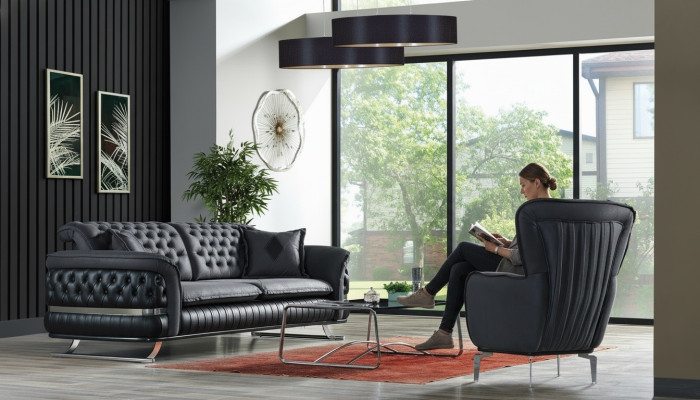 Ensemble de canapé 3+1 Fauteuil Suite Chesterfield Fauteuil Relax Mobilier neuf