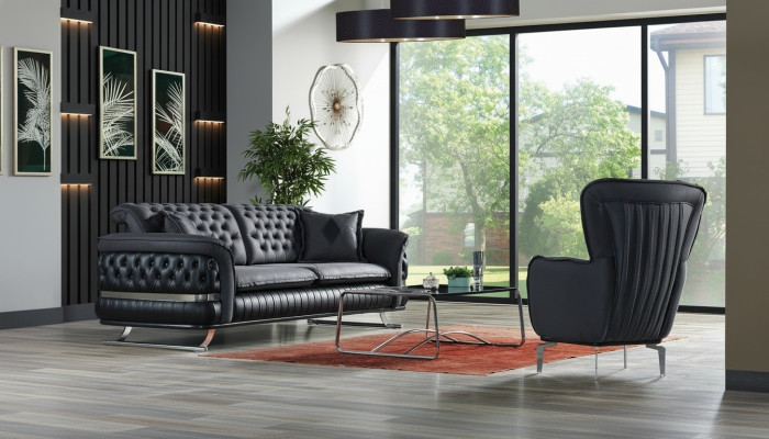 Ensemble de canapé 3+1 Fauteuil Suite Chesterfield Fauteuil Relax Mobilier neuf