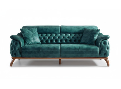 Canapé de designer Chesterfield 3 places de luxe en tissu pour canapé.