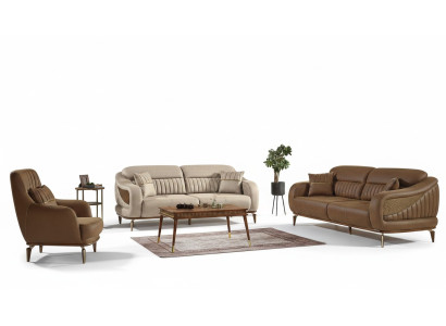 Ensemble de canapé 3 places + 3 places + 1 place Fauteuil relax moderne Style moderne Ensemble de salon de luxe 3 pièces