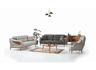 Ensemble de canapés 3+3+1 place Fauteuil relax moderne Style moderne 3 pièces Salon de luxe neuf