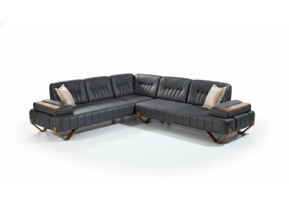 Canapé d'angle en forme de L Canapé d'angle en textile Canapé Rembourrage Premium en forme de L Moderne nouveau