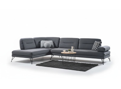 Canapé d'angle en L en textile Canapé d'angle Canapé Rembourrage Premium Moderne en L