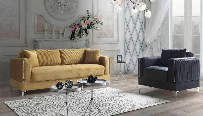 Ensemble de canapés 3+1 places Fauteuil moderne Relax Fauteuil moderne Style 2 pièces Salon de luxe neuf Salon neuf