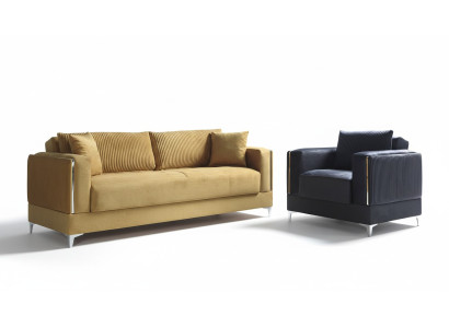 Ensemble de canapés 3+1 places Fauteuil moderne Relax Fauteuil moderne Style 2 pièces Salon de luxe neuf Salon neuf