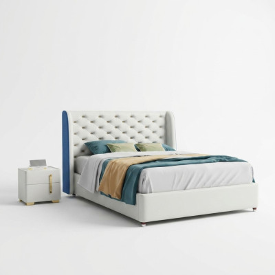 Chambre Mobilier Lit Lit design Cadre de lit Lits doubles Élégance Bois