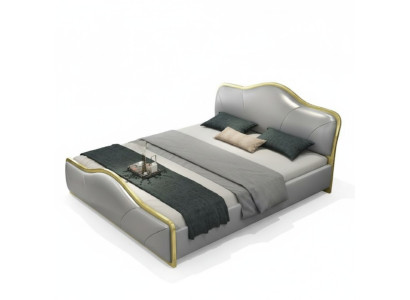 Chambre Lit Rembourrage Conception Luxueuse Lits Doubles d'Hôtel en Bois Mobilier
