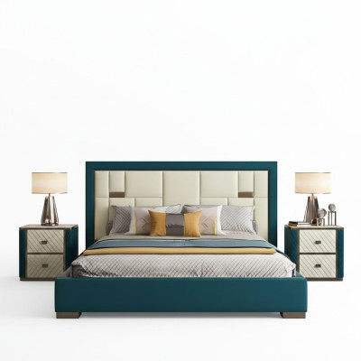 Chambre de luxe Lit Rembourrage Design 180x200cm Lits Doubles d'Hôtel neufs