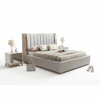Lits Conception Double Moderne Cadre Chambre Hôtel Mobilier Luxe