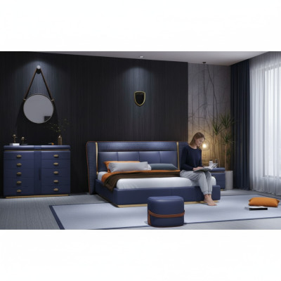 Conception de l'ameublement du lit de la chambre de luxe Lits doubles de luxe Meubles d'hôtel