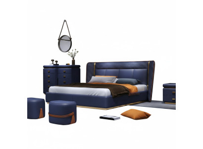 Conception de l'ameublement du lit de la chambre de luxe Lits doubles de luxe Meubles d'hôtel