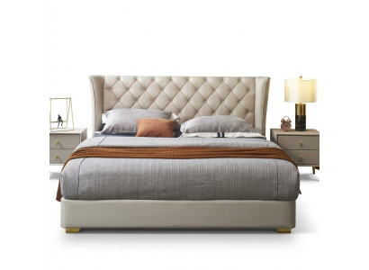 Chesterfield Design Lit Chambre Imitation cuir Rembourrage 180x200 neuf
