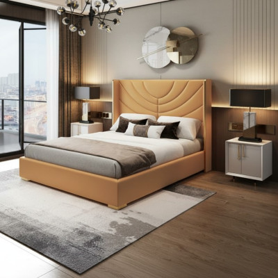 Lit double de design 180x200cm Mobilier d'hôtel Luxueux Décoration de chambre