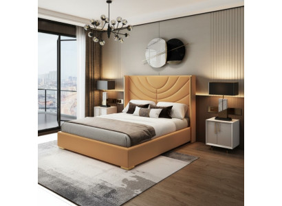 Lit double de design 180x200cm Mobilier d'hôtel Luxueux Décoration de chambre