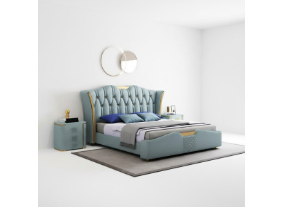Lits Lits Doubles Hôtel Luxe en acier inoxydable Moderne Chambre de concepteur