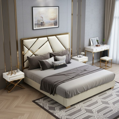 Conception de rembourrage de lit de luxe pour des lits doubles d'hôtel pour chambre de sommeil 180x200cm.