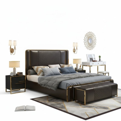 Lit Lit double Lits Mobilier Ameublement Chambre Luxe Design