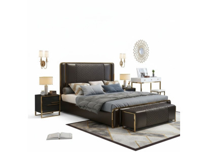 Lit Lit double Lits Mobilier Ameublement Chambre Luxe Design
